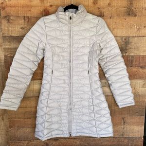 Patagonia Ultralight Long Down Puffer Jacket Womens S Puffy Light Grey